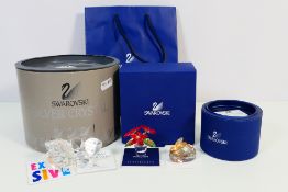 Swarovski - A boxed crystal rose,