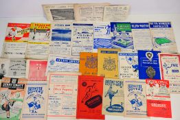 A collection of football programmes, 1950's to include Everton FC, Doncaster Rovers, Derby County,
