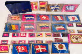 Cigarette Felts / Blankets - A collection of felts, predominantly flags, small,