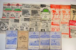 A collection of 1950's football programmes to include Preston North End, Sunderland AFC,