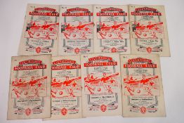 Liverpool Football Club - A collection eight home programmes from the 1951/52 and 1952/53 seasons,
