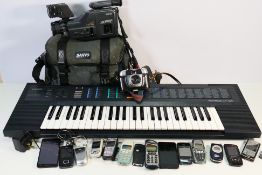 A mixed collection of various items, lot to include, an unboxed Casio 210 Sound Tone Bank Keyboard,