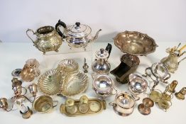 A quantity of silver plated wares.