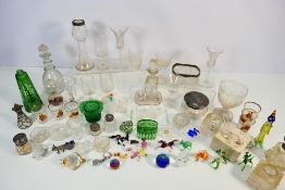 A collection of various glassware.