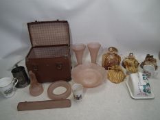 A mixed collection of Ceramics, unboxed Figurines, Glassware.