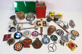 Vintage automobilia to include car badge