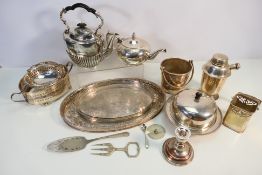 A collection of various plated wares.