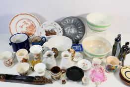A mixed lot to include crested ware, Coalport, Wedgwood, Spode Italian and other.