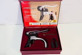 A boxed Lightening Lever Perfect Pull corkscrew.