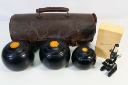 A set of E J Riley Ltd bowls, 4¾