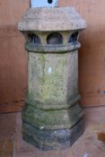 An octagonal section chimney pot. [W]