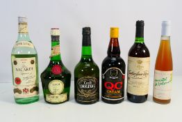 Liqueur, spirits and similar to include Benedictine, Bacardi White Rum, sherry and similar.