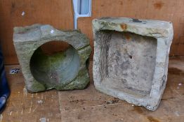 Two stone garden planters. [2]. [W]