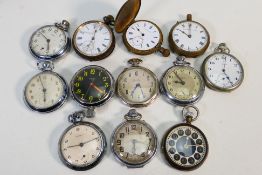 A collection of vintage pocket watches to include Smiths, Ingersoll and other.