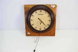 A 1940's period Smiths Bakelite cased timer clock with outer seconds track and subsidiary minutes