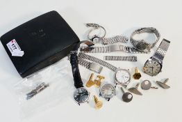 A collection of wristwatches to include a Seiko 5 Automatic, 7009-3140, Oris and similar.
