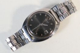 A Seiko stainless steel cased automatic wristwatch, ref 7005 - 8030, date at 3 o'clock,