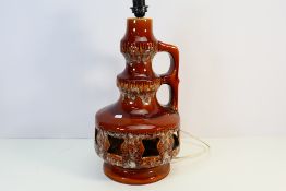 Skandesco - A large vintage Skandesco pottery lamp, lava style,