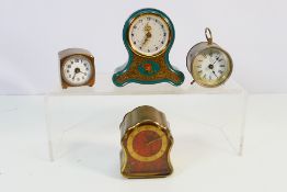 A group of small / desk clocks to include British United Clock Co Ltd.