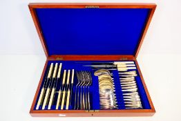 A canteen of Walker & Hall cutlery for six settings.