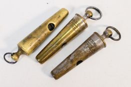Police whistles - Three Rare Liverpool City Police Whistles, Beaufort Style.