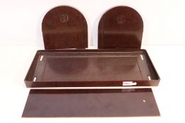 An Art Deco Bakelite Ebco Bookcase troug