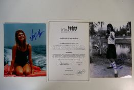 Two signed photographic images comprisin