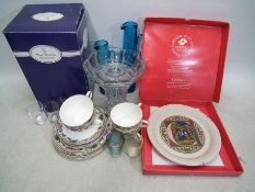 Ceramics and glassware to include Colligwood tea wares, blue glass jugs,