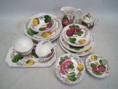 A collection of table wares decorated in the Belle Fiori pattern.