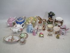 A mixed lot of ceramics to include Goebel Hummel figure, Arthur Wood teapot,