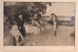 A large framed print after William Hatherell, The Vicar of Wakefield,
