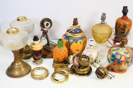 A collection of table lamps and similar.