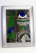 Rolling Rock - A boxed Rolling Rock Extra Pale Premium Beer advertising mirror,