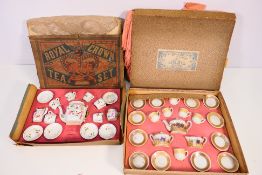 lot to include two vintage tea sets for children, one Royal Crown example, both boxed.