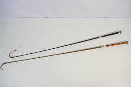 Two dressage whips, largest approximatel