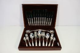 A Cooper Ludlam, Sheffield canteen of silver plated cutlery for six settings.