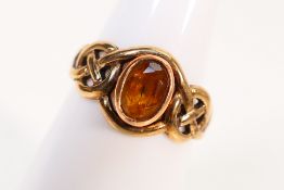 A 9ct Clogau Gold stone set ring, size L, approximately 3.