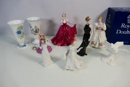 Mixed ceramics to include a limited edition Coalport lady figure, Shall We Dance,