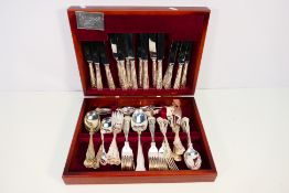 A silver plated canteen of cutlery by Inkerman of Sheffield.