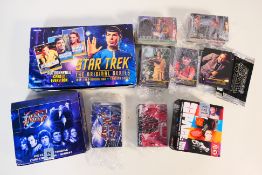 A collection of science fiction television related trade cards comprising Star Trek,