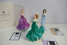 Royal Doulton - Three boxed figures from the Pretty Ladies collection comprising # HN4623 Victoria