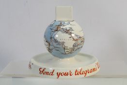 An early 20th Century Minton ash tray matchbox holder retailed by A W Savill & Co,