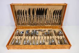 A canteen of cutlery by Carrs, Sheffield England.