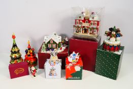 A collection of Christmas decorations to include a Villeroy & Boch Christmas Toy's pieces