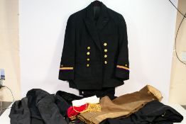 Uniforms to include a police sergeant's jacket, Merchant Navy jacket and trousers and similar.