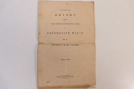 A Second Report from the Select Committee of the House of Lords on 'University Tests' dated 1871.