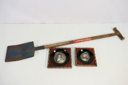 A vintage All Steel, Spade of Spades and two portrait miniature prints including one of Louis XVII.