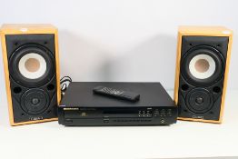A Marantz compact disc player model CD-63 mk2 with remote control and a pair of Mission model 700