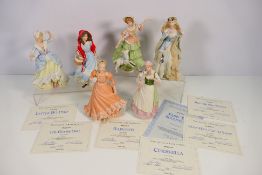 Wedgwood - A collection of six bisque porcelain figures from the Fairy Tale Sculptures series