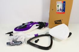 A Neo 10 in 1 1500W Steam Mop, contained in shipping box.